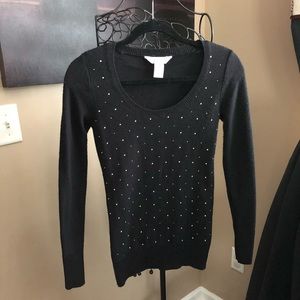 Candie’s M Black Rhinestone Sweater